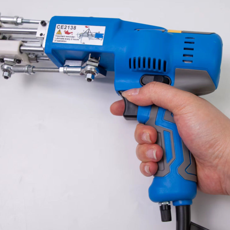 Tufting Gun Maquina Digital Led Tapete 110 - 240v + Brindes 22 Cm Azul