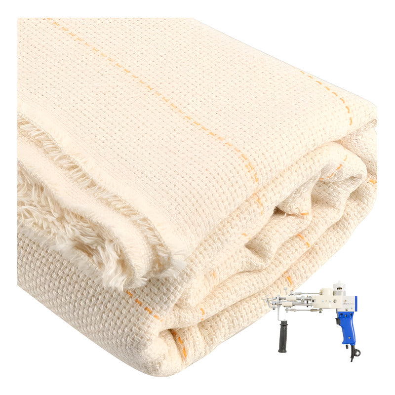 3,20 X 2,15m Base Primária Para Bordar Tapete Tufting Creme Listras