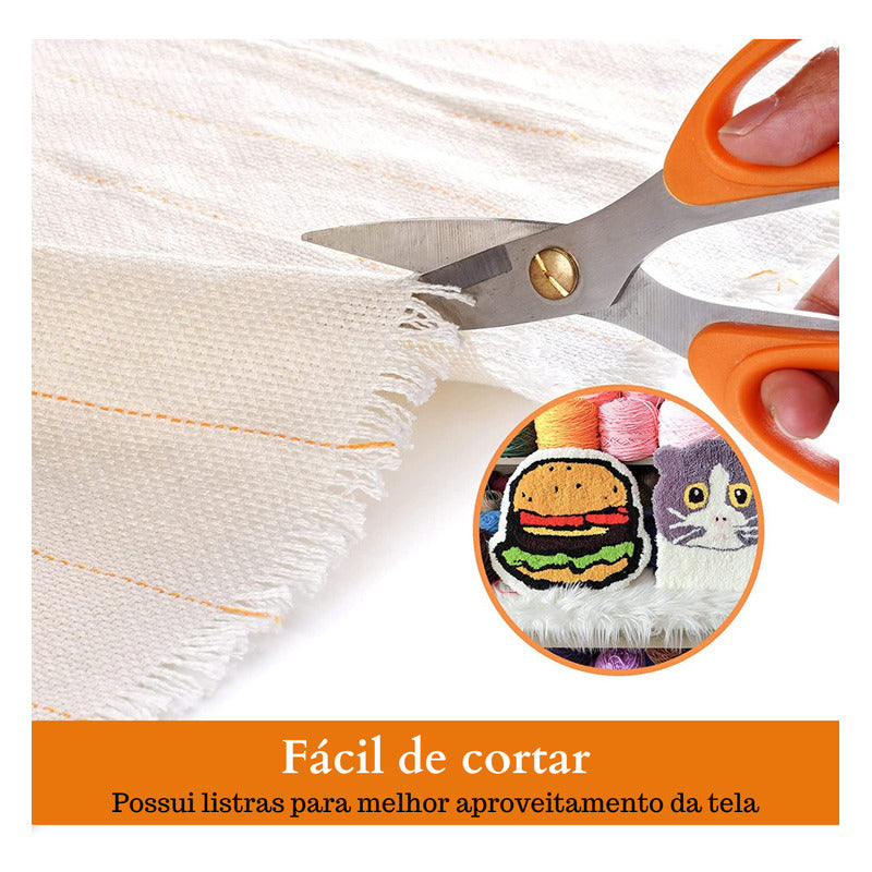 3,20 X 2,15m Base Primária Para Bordar Tapete Tufting Creme Listras