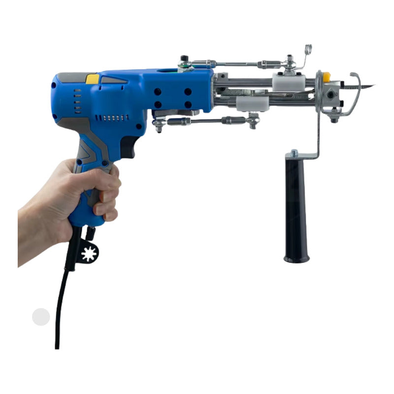 Tufting Gun Maquina Digital Led Tapete 110 - 240v + Brindes 22 Cm Azul