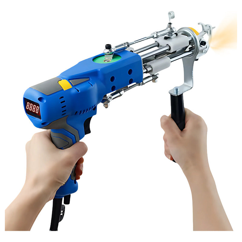 Tufting Gun Maquina Digital Led Tapete 110 - 240v + Brindes 22 Cm Azul